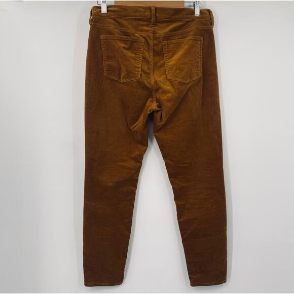 J Crew Mid Rise Skinny Corduroy Pants Golden Brandy Tan Brown Womens size 29 - Picture 4 of 9